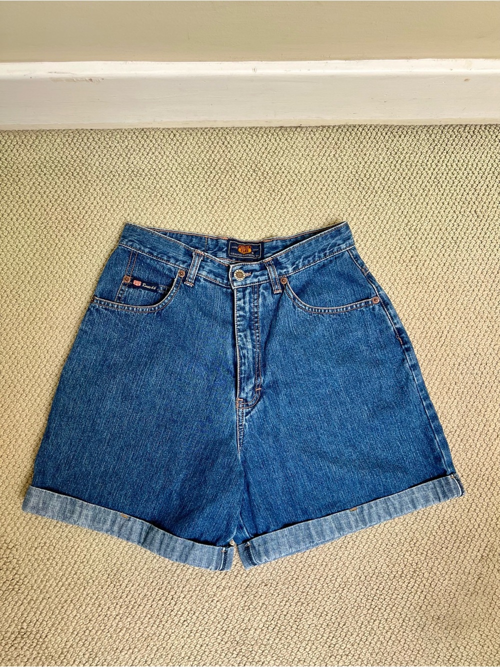 Vintage Route 66 High Rise Cuffed Shorts